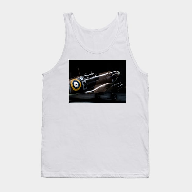 RAF Spitfire in the Hanger Tank Top by captureasecond